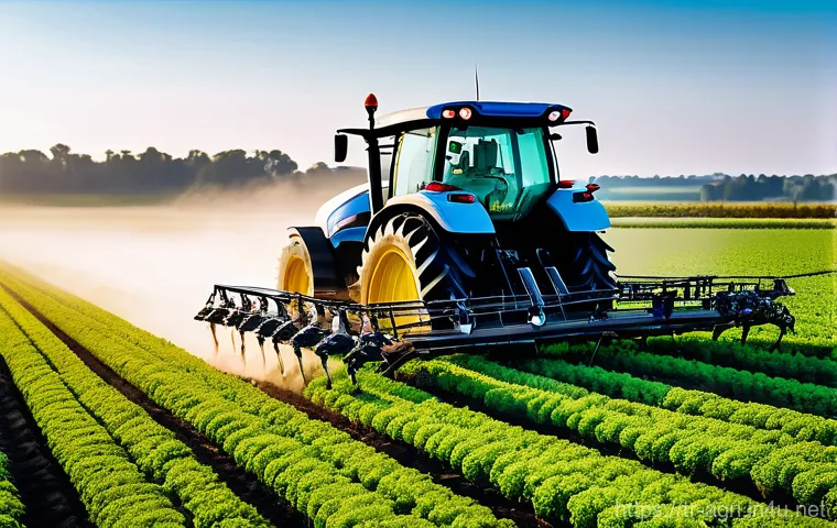 농업 인공지능 활용 - **A modern farmer observing real-time crop data.**
A detailed, wide shot of a contemporary farme... 농업 인공지능 활용 - **A modern farmer observing real-time crop data.**
A detailed, wide shot of a contemporary farme...